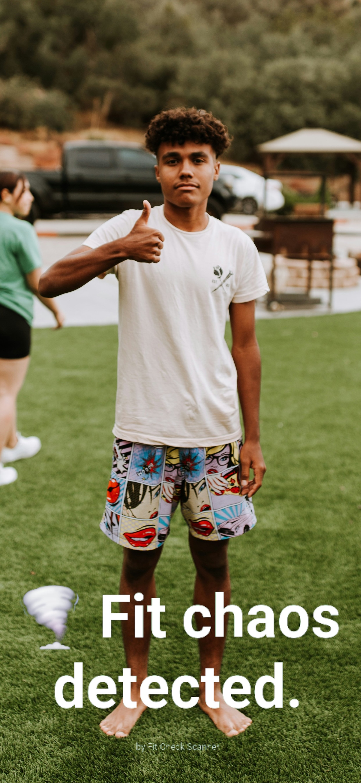 Fit Check app scanning overlay example